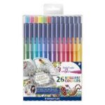 Staedtler 26 Triplus Fineliner Fiber Tip Color Pens for Adults Johanna Basford Edition, 26 colours 323 TB26