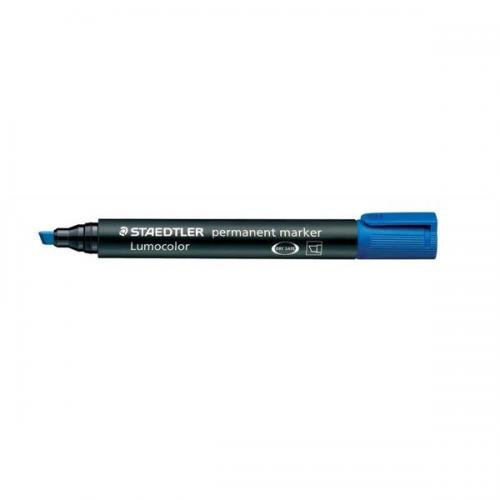 2x Staedtler Black Permanent Marker Pen Lumocolor Wedge Tip 2-5mm 350-9 