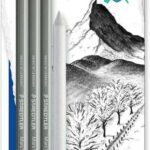 Staedtler Charcoal pencil Blistercard containing 3 charcoal pencils in assorted degrees and 1 paper stump