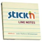 HOPAX Sticky Notes Line Notes Yellow – 7.6X7.6 Cm