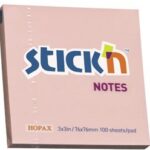 Stick'n 76mm x 76mm Notes Pad Pink x 12