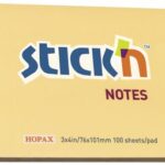 HOPAX-Stick'n 21392 Sticky Note 76X101 mm - Orange, 100 Sheets