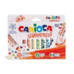 Set of 12 colors, felt-tip pen, with Carioca stamp