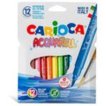 Carioca 12 Brush Tip Acquarell Colors Super Washable 42747