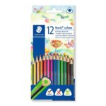 TRIPLES wood color pencil set 12 colors 187C12