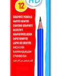 A dozen polygonal pencils without rubber band HB 42798