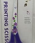 Large metal scissors card printed with shapes C 0025