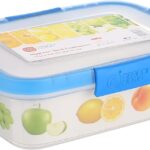 Hygenic food container rectangle 1 liter blue