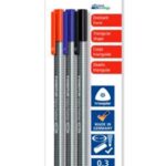 Set of 3 Feather-Tip Pens 334SBK3