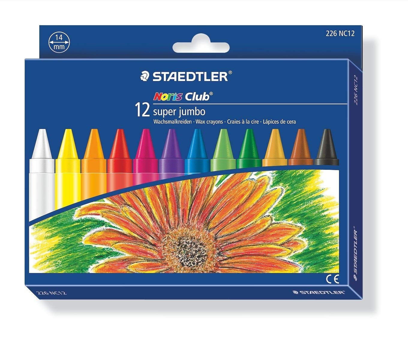 b6cb79fbe2dc47aafd13c27e6b6a3d22 Set of 12 Jumbo Staedtler 226 NC12 Colored Pencils - الصورة 1