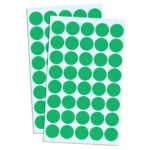 22 mm Round Green Sticker Sheet PL117088
